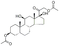 3β,11β,17,21-tetrahydroxy-5β-pregnan-20-one 3,21-Diacetate Struktur