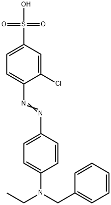 4-[[4-[(benzyl)ethylamino]phenyl]azo]-3-chlorobenzenesulphonic acid Struktur