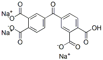 trisodium hydrogen 4,4'-carbonylbisphthalate Struktur