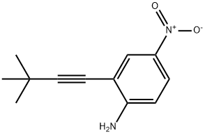 BenzenaMine, 2-(3,3-diMethyl-1-butyn-1-yl)-4-nitro- Struktur