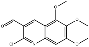 2-CHLORO-5,6,7-TRIMETHOXY-QUINOLINE-3-CARBALDEHYDE Struktur