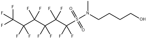 tridecafluoro-N-(4-hydroxybutyl)-N-methylhexanesulphonamide Struktur