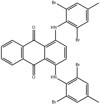 1,4-bis[(2,6-dibromo-4-methylphenyl)amino]anthraquinone Struktur