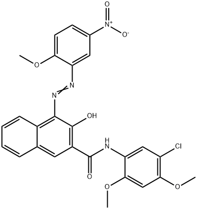 N-(5-Chloro-2,4-dimethoxyphenyl)-3-hydroxy-N-[(2-methoxy-5-nitrophenyl)azo]-2-naphthalenecarboxamide Struktur