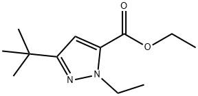 1H-Pyrazole-5-carboxylicacid,3-(1,1-dimethylethyl)-1-ethyl-,ethylester(9CI) Struktur