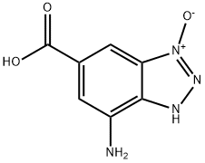 1H-Benzotriazole-5-carboxylicacid,7-amino-,3-oxide(9CI) Struktur