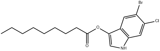 5-BROMO-6-CHLORO-3-INDOXYL NONANOATE Struktur