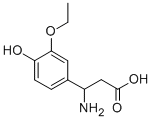 3-AMINO-3-(3-ETHOXY-4-HYDROXY-PHENYL)-PROPIONIC ACID Struktur