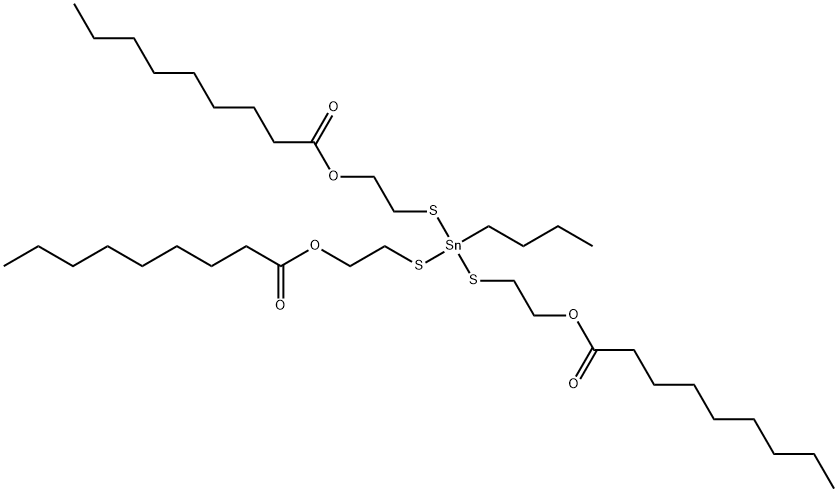 (butylstannylidyne)tris(thioethane-2,1-diyl) trinonanoate Struktur