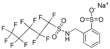 sodium [[[(undecafluoropentyl)sulphonyl]amino]methyl]benzenesulphonate Struktur