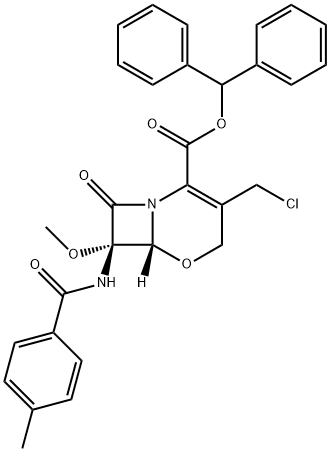 (6R,7R)-3-Chloromethyl-7-methoxy-8-oxo-7-(p-toluoylamino)-5-oxa-1-azabicyclo[4.2.0]oct-2-ene-2-carboxylic acid diphenylmethyl ester