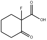 Cyclohexanecarboxylic acid, 1-fluoro-2-oxo- (9CI) Struktur