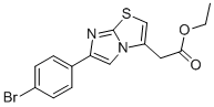 6-(4-BROMOPHENYL)IMIDAZO[2,1-B]THIAZOLE-3-ACETIC ACID ETHYL ESTER Struktur