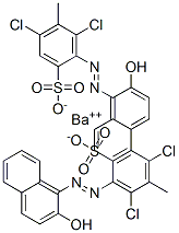 barium bis[2,6-dichloro-3-[(2-hydroxy-1-naphthyl)azo]toluene-4-sulphonate] Struktur