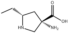 3-Pyrrolidinecarboxylicacid,3-amino-5-ethyl-,(3S,5R)-(9CI) Struktur