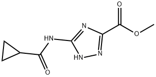 1H-1,2,4-Triazole-3-carboxylicacid,5-[(cyclopropylcarbonyl)amino]-,methyl Struktur