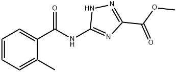 1H-1,2,4-Triazole-3-carboxylicacid,5-[(2-methylbenzoyl)amino]-,methylester Struktur