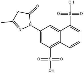 1,5-萘二磺酸,3-(4,5-二氫-3-甲基-5-氧代-1H-吡唑-1-基)-, 6838-01-3, 結(jié)構(gòu)式