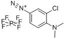 3-chloro-4-(dimethylamino)benzenediazonium hexafluorophosphate Struktur