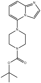 1-Piperazinecarboxylic acid, 4-iMidazo[1,2-a]pyridin-5-yl-, 1,1-diMethylethyl ester Struktur