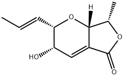 5H-Furo[3,4-b]pyran-5-one, 2,3,7,7a-tetrahydro-3-hydroxy-7-methyl-2-(1E)-1-propenyl-, (2S,3S,7S,7aS)- (9CI) Struktur