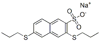 sodium 3,6-bis(propylthio)naphthalene-2-sulphonate Struktur