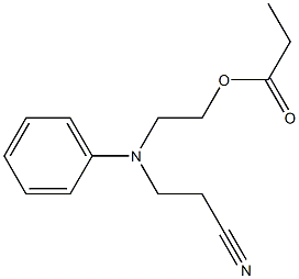 2-[N-(2-cyanoethyl)anilino]ethyl propionate Struktur