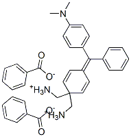 [4-[alpha-[4-(dimethylamino)phenyl]benzylidene]cyclohexa-2,5-dien-1-ylidene]dimethylammonium benzoate Struktur