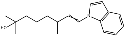 8-(1H-indol-1-yl)-2,6-dimethyloct-7-en-2-ol Struktur