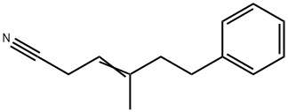 4-methyl-6-phenylhex-3-enenitrile Struktur