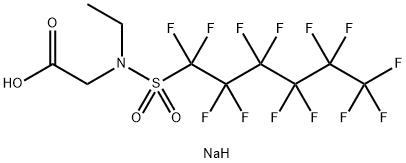 sodium N-ethyl-N-[(tridecafluorohexyl)sulphonyl]glycinate Struktur