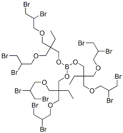 Boric acid tris[2,2-bis[(2,3-dibromopropoxy)methyl]butyl] ester Struktur