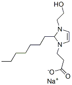 sodium 2-heptyl-2,3-dihydro-3-(2-hydroxyethyl)-1H-imidazole-1-propionate Struktur