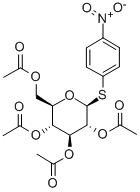 4'-Nitrophenyl-2,3,4,6-tetra-O-acetyl-1-thio-β-D-glucopyranosid Struktur