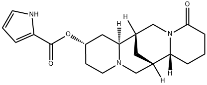 1H-Pyrrole-2-carboxylic acid= (2S)-1,3,4,7,7aα,8,9,10,11,13,14,14aβ-dodecahydro-11-oxo-7α,14α-methano-2H,6H-dipyrido[1,2-a:1',2'-e][1,5]diazocin-2β-yl ester Struktur