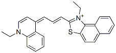 1-Ethyl-2-[3-(1-ethyl-1,4-dihydroquinoline-4-ylidene)-1-propenyl]naphtho[1,2-d]thiazole-1-ium Struktur