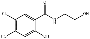 5-Chloro-2,4-dihydroxy-N-(2-hydroxyethyl)benzamide Struktur