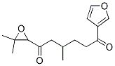 1-(3,3-Dimethyloxiran-2-yl)-6-(3-furyl)-3-methyl-1,6-hexanedione Struktur