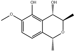 1H-2-Benzopyran-4,5-diol, 3,4-dihydro-6-methoxy-1,3-dimethyl-, (1R,3R,4S)- (9CI) Struktur