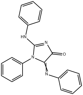 1,5-Dihydro-1-phenyl-2-(phenylamino)-5-(phenylimino)-4H-imidazol-4-one Struktur