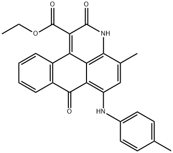 ethyl 2,7-dihydro-4-methyl-6-[(4-methylphenyl)amino]-2,7-dioxo-3H-dibenz[f,ij]isoquinoline-1-carboxylate Struktur