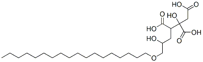 2-Hydroxy-1,2,3-propanetricarboxylic acid dihydrogen 1-[2-hydroxy-3-(octadecyloxy)propyl] ester Struktur