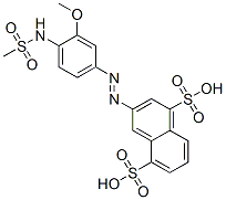 3-[[3-methoxy-4-[(methylsulphonyl)amino]phenyl]azo]naphthalene-1,5-disulphonic acid Struktur