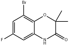 8-BroMo-6-fluoro-2,2-diMethyl-2H-benzo[b][1,4]oxazin-3(4H)-one Struktur