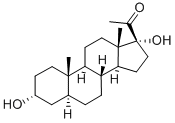 5-ALPHA-PREGNAN-3-ALPHA, 17-DIOL-20-ONE Struktur