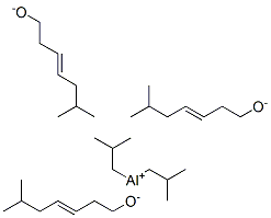 (E)-diisobutyl(6-methylhept-3-en-1-olato)aluminium Struktur