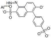 aluminum(+3) cation: 6-oxido-5-(4-sulfonatophenyl)diazenyl-naphthalene -2-sulfonate Struktur