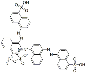 bis[4-[(5-sulpho-1-naphthyl)azo]naphthalene-1-diazonium] sulphate Struktur