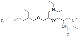 1-(diethylamino)-3-[2-(diethylamino)-1-[[(2-ethylpentyl)oxy]methyl]ethoxy]propan-2-ol dihydrochloride Struktur