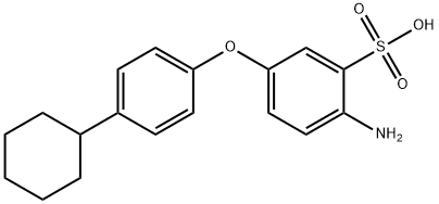 2-amino-5-(4-cyclohexylphenoxy)benzenesulphonic acid Struktur